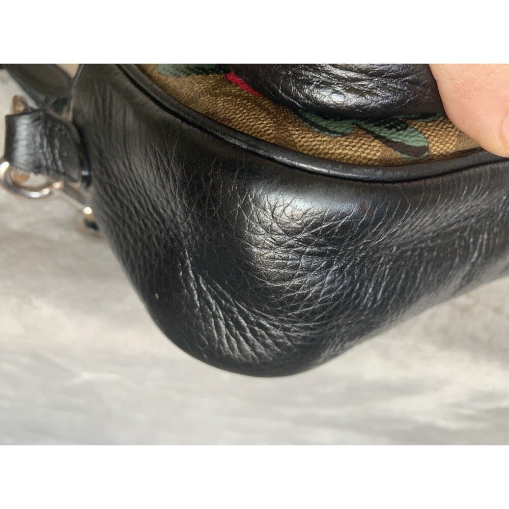 COACH Court Crossbody C5682 Signature Canvas  Vintage Rose Print Purse *READ* - Picture 7 of 16